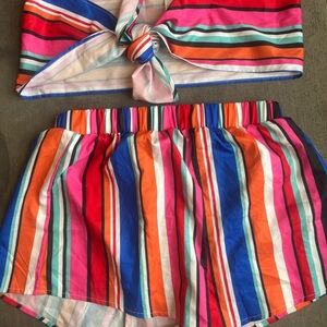 Striped two piece set
